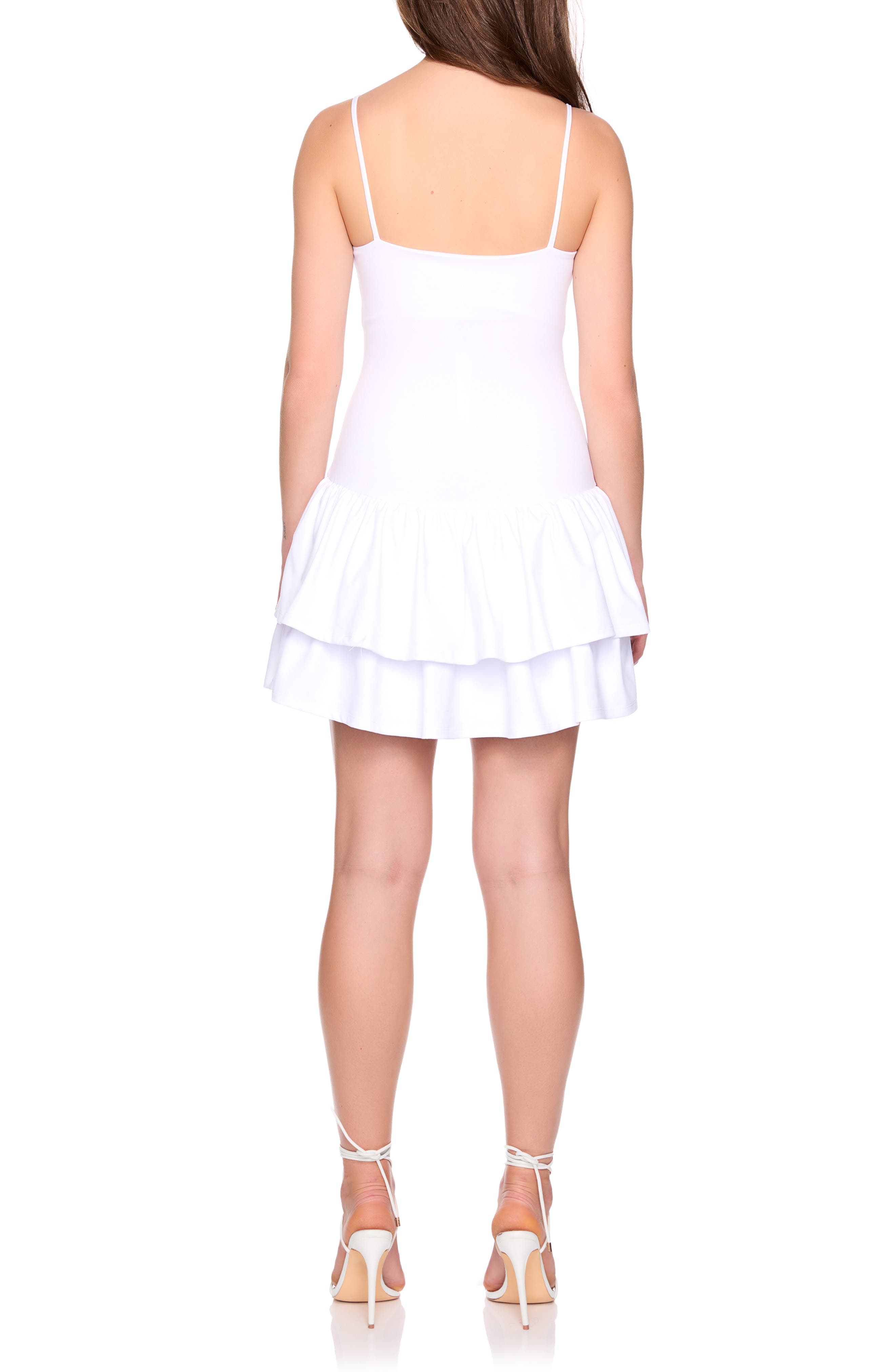 Susana Monaco Drop Waist Layered Ruffle Minidress