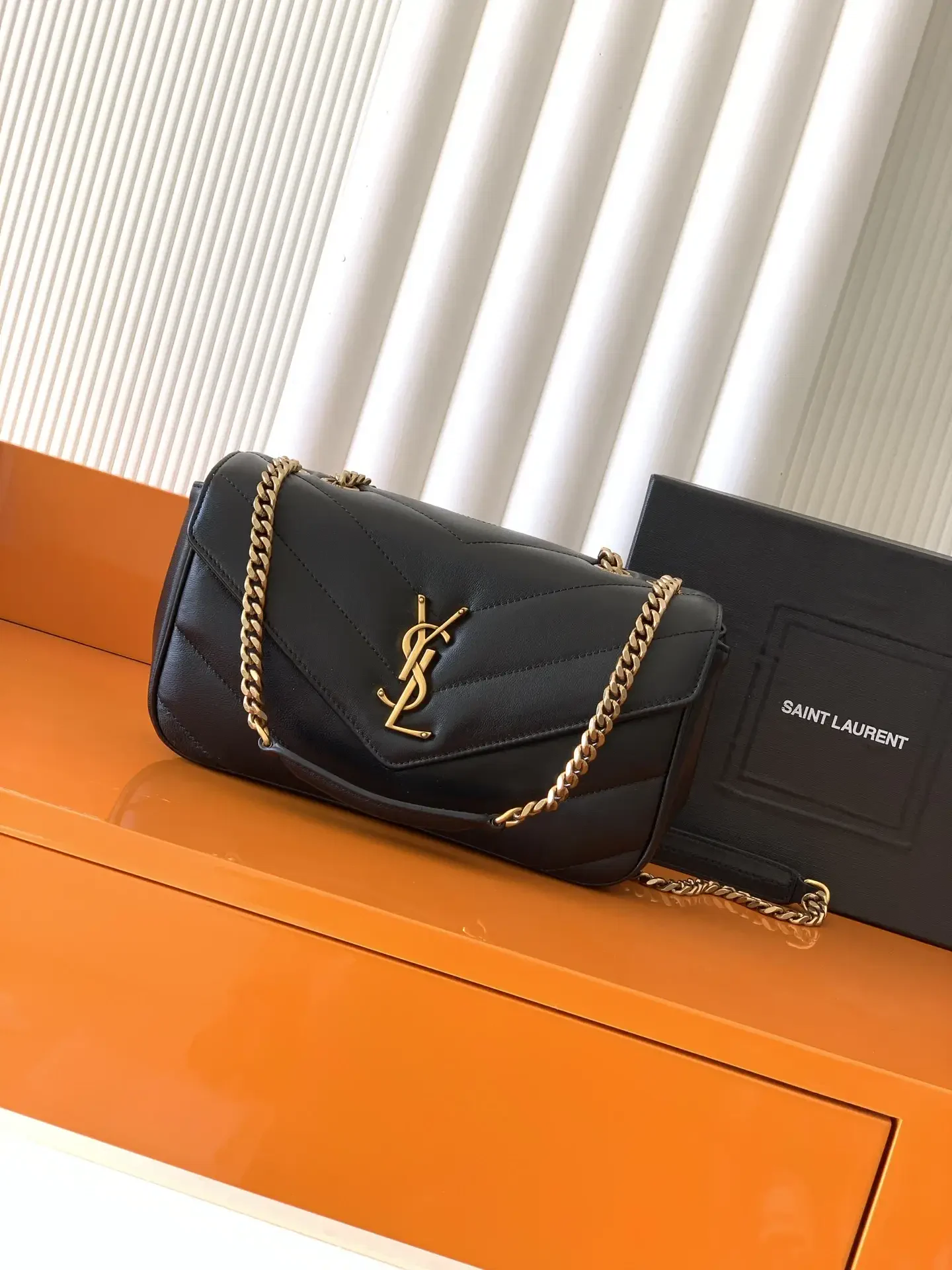 Saint Laurent Black Loulou Lambskin Shoulder Bag product photo from LabelPicks