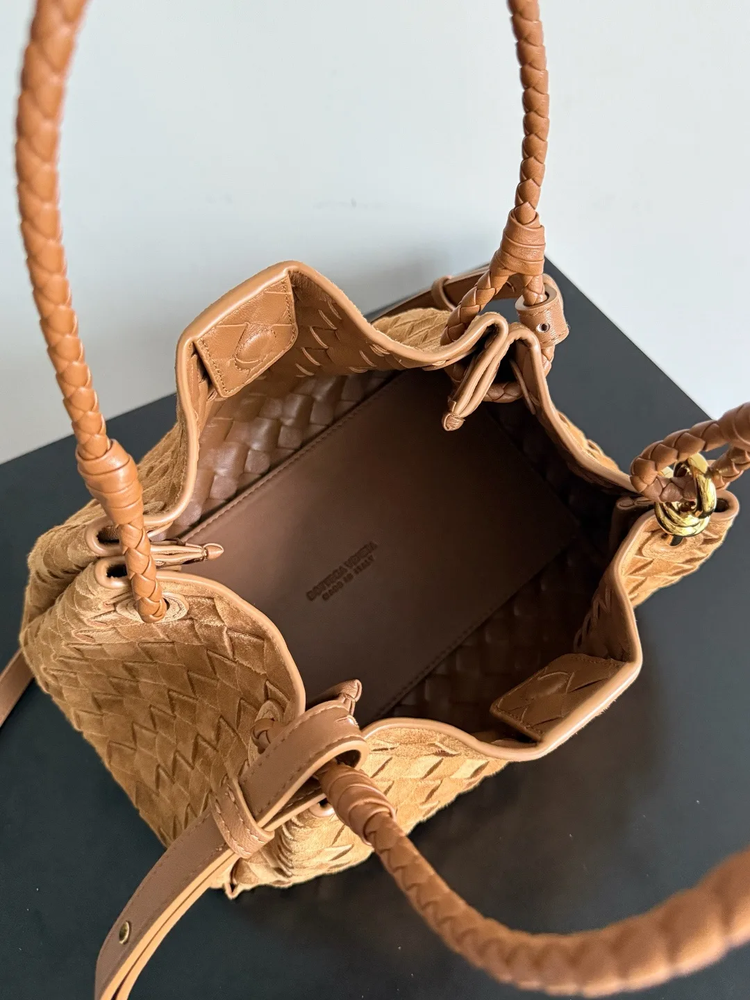 Bottega Veneta Knot Suede Leather Top Handle Bag product photo from LabelPicks