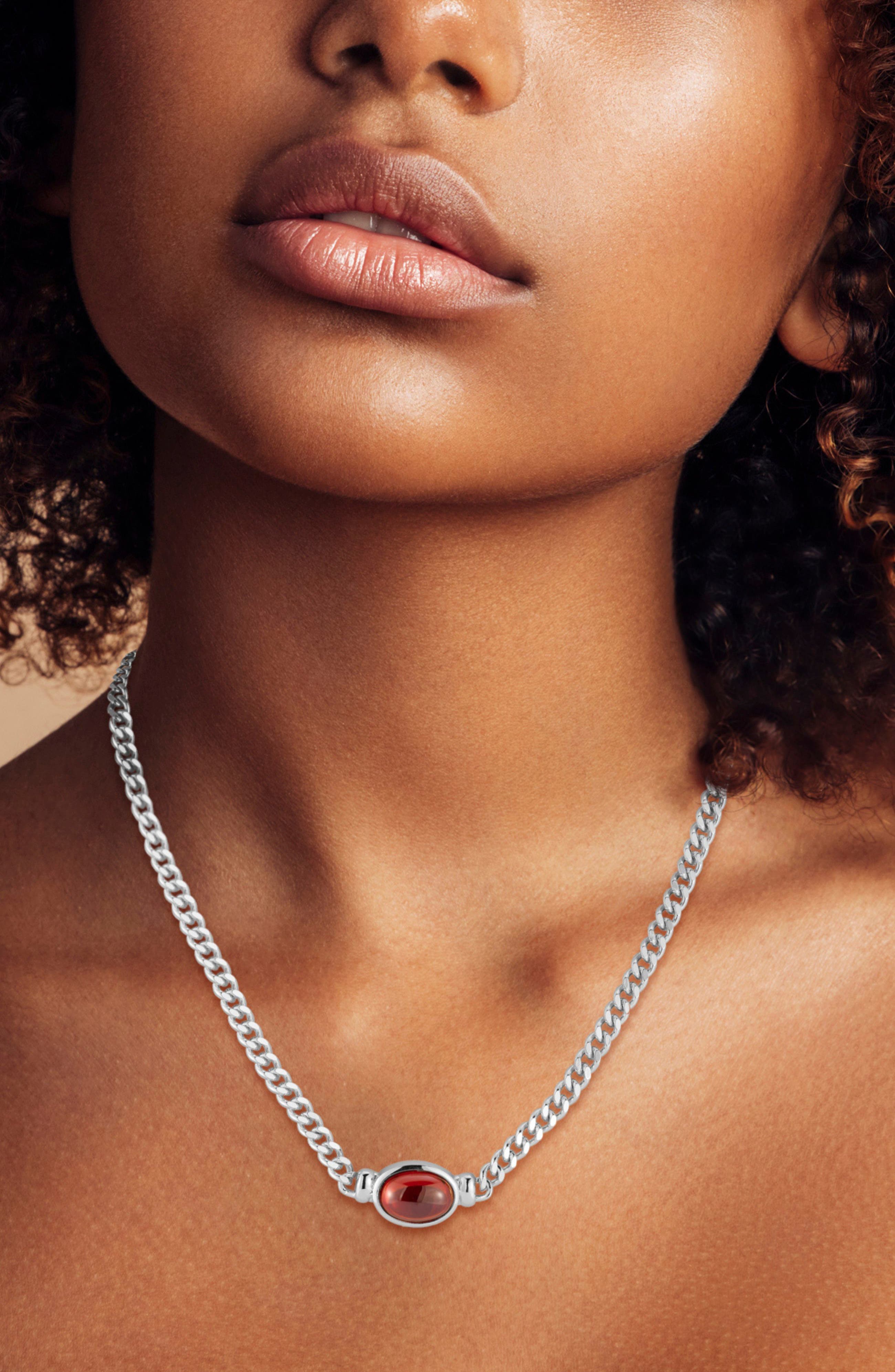 GLAZE JEWELRY Cubic Zirconia Curb Chain Necklace