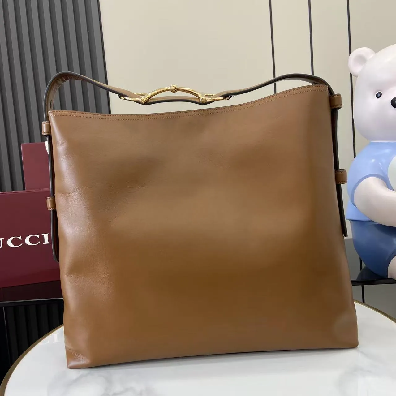 Gucci Brown Smooth Leather Tote Bag product photo from LabelPicks
