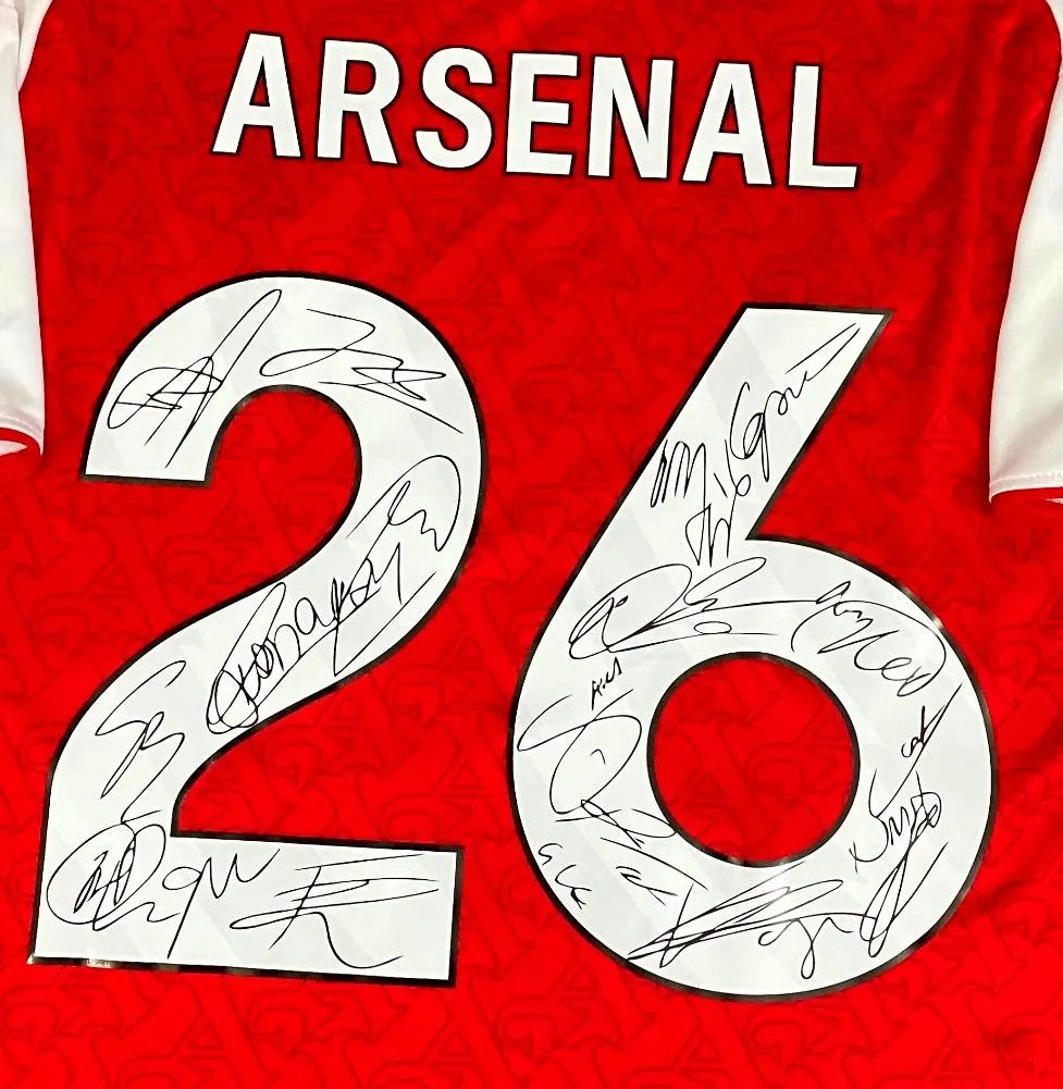 Arsenal FULL 2025 SIGNED Team Squad Signature Jersey/Shirt + COA 25/26