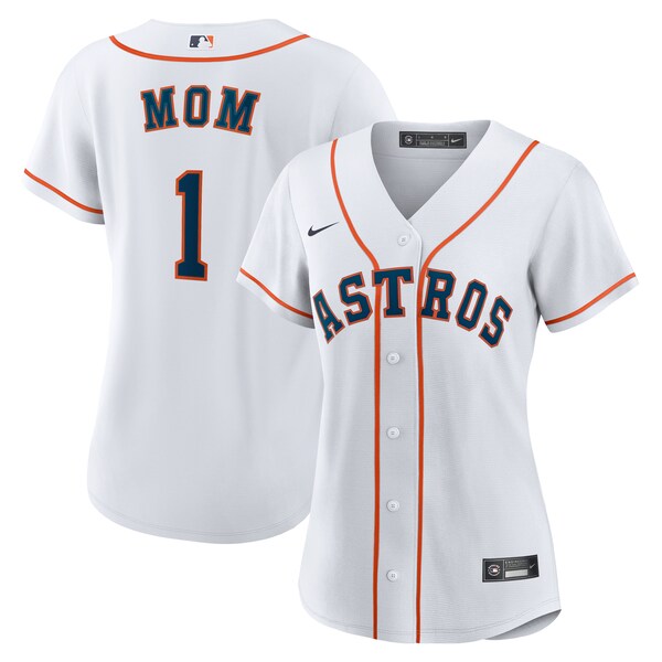 Houston Astros Nike Women's #1 Mom Home Replica Jersey - White