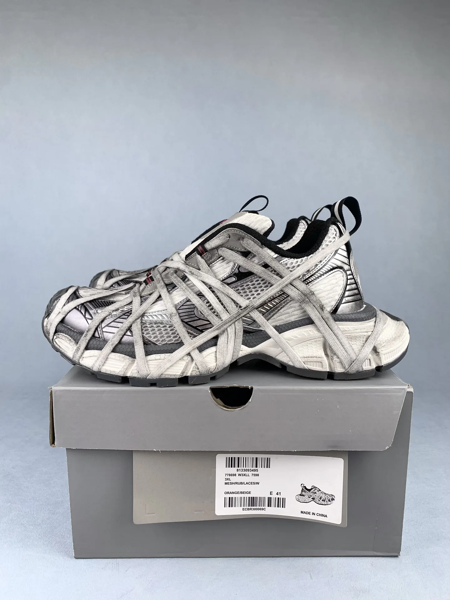 Balenciaga 3XL Sneaker in White/Red/Blue product photo from LabelPicks