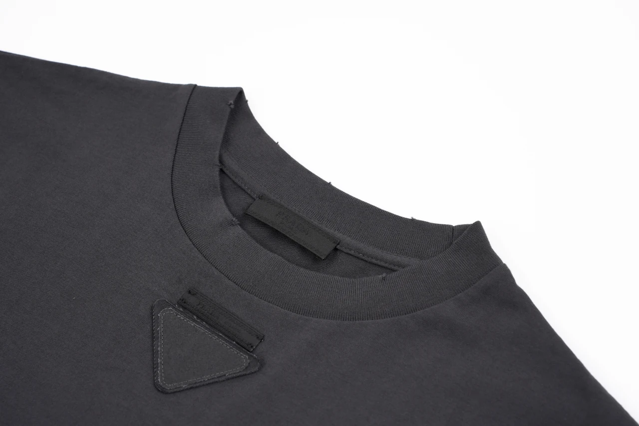 Prada Black Lightweight Triangle Patch Long Sleeve T-Shirt product photo from LabelPicks
