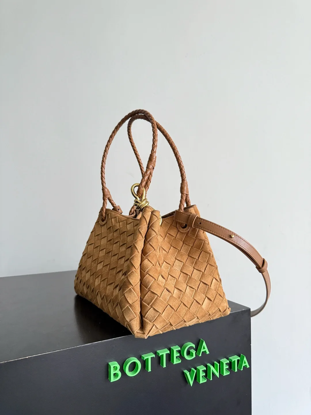 Bottega Veneta Knot Suede Leather Top Handle Bag product photo from LabelPicks