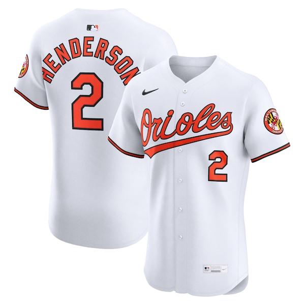 Gunnar Henderson Baltimore Orioles Nike Home Elite Jersey - White