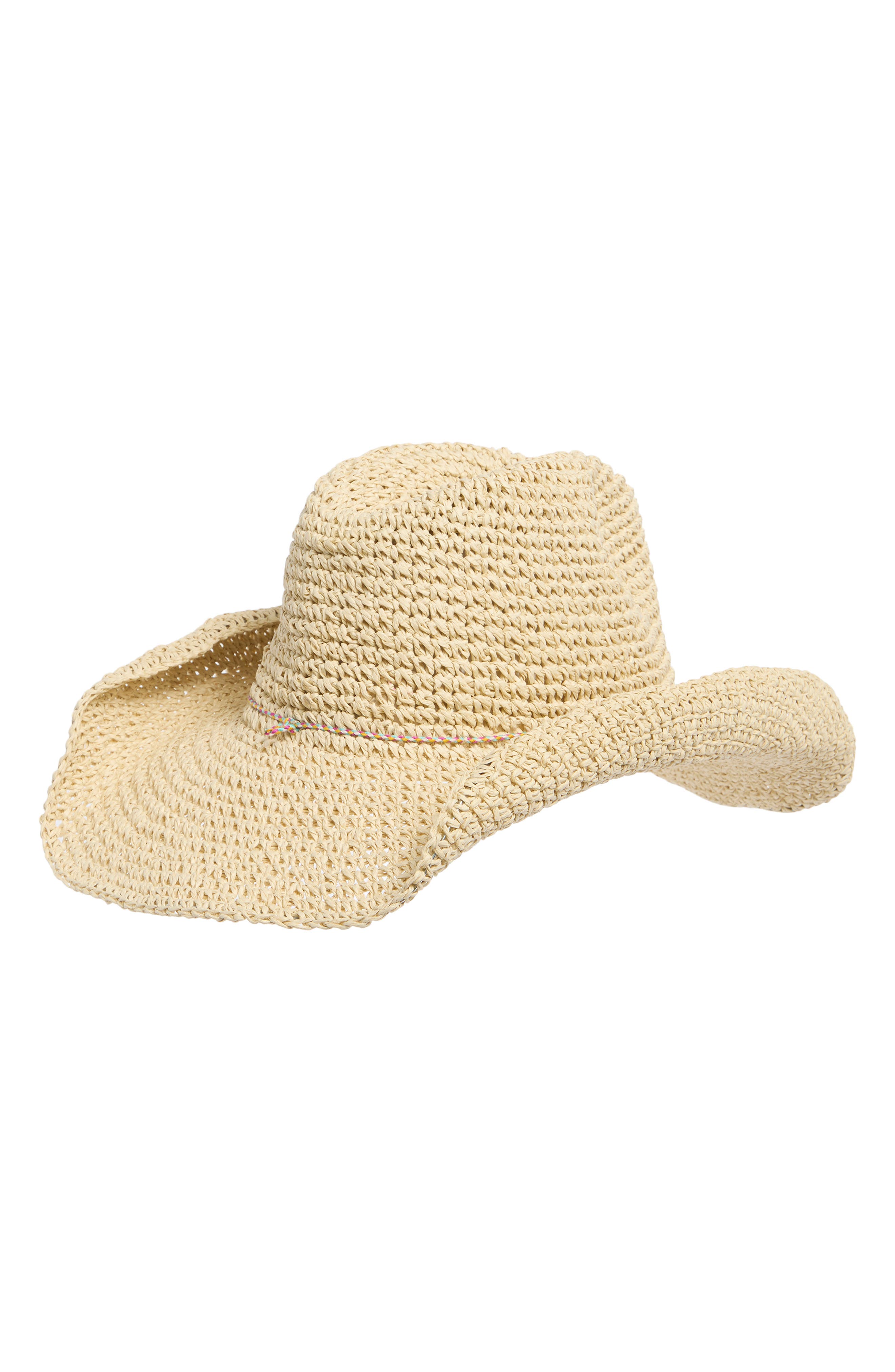 Steve Madden Charm Band Straw Cowboy Hat