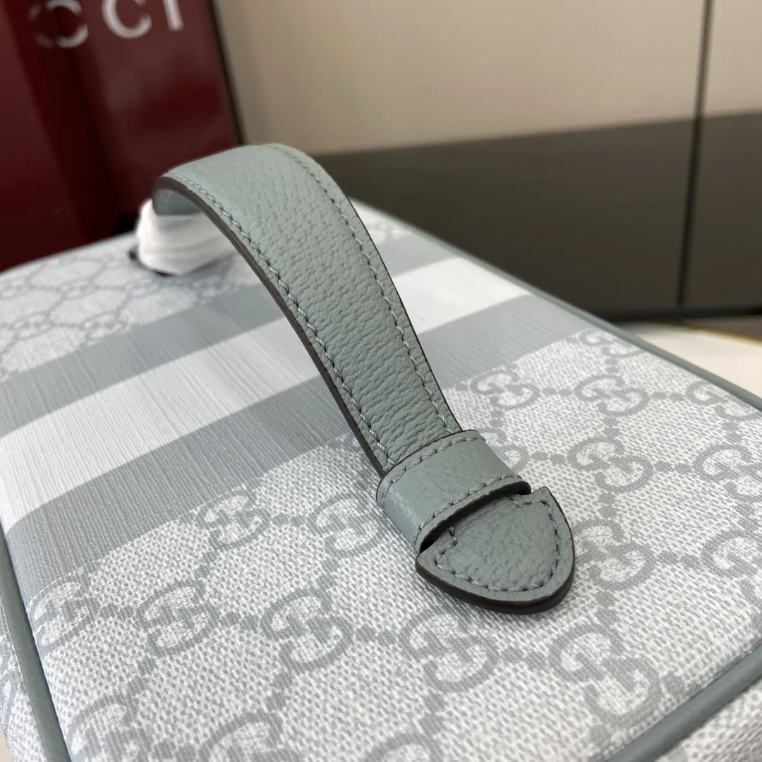Gucci Ophidia Blue Canvas and Leather Top Handle Bag product photo from LabelPicks