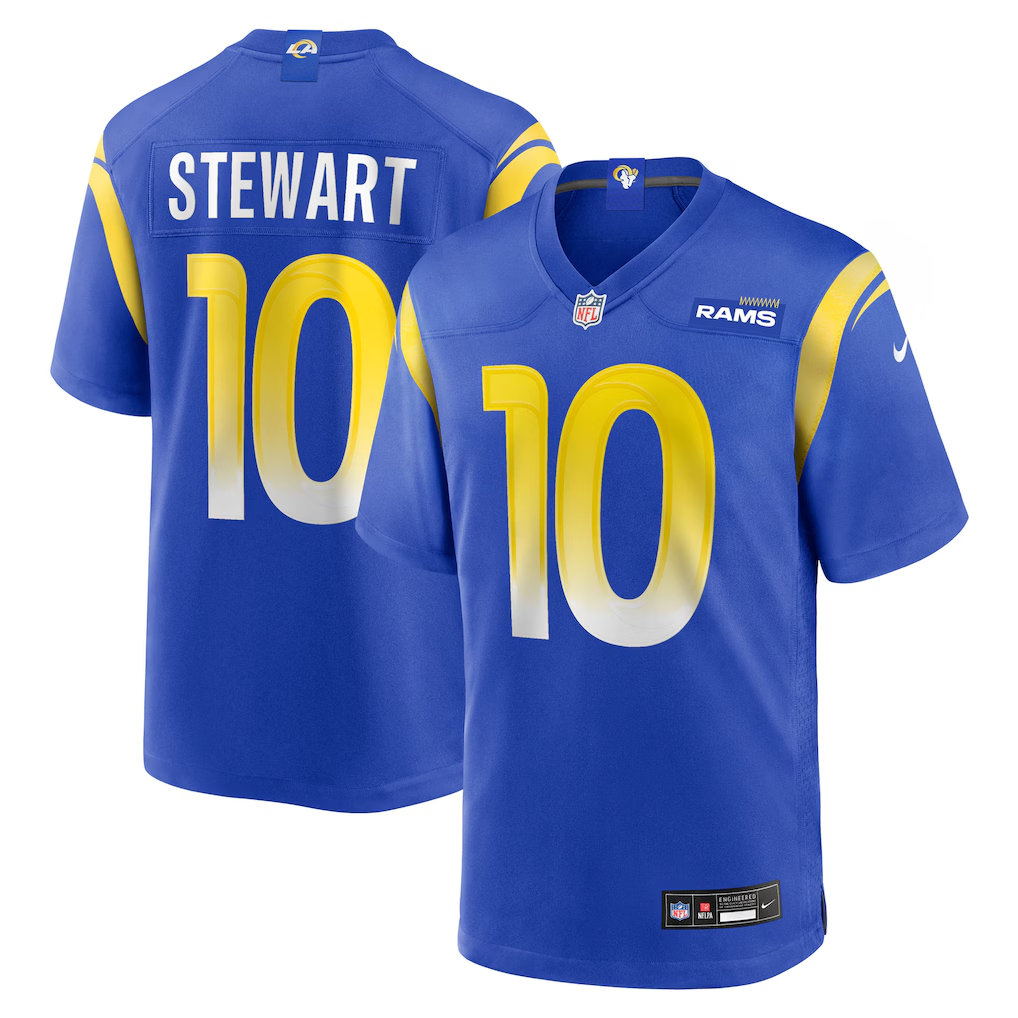 Men's Nike Josaiah Stewart Royal Los Angeles Rams Team Game Jersey