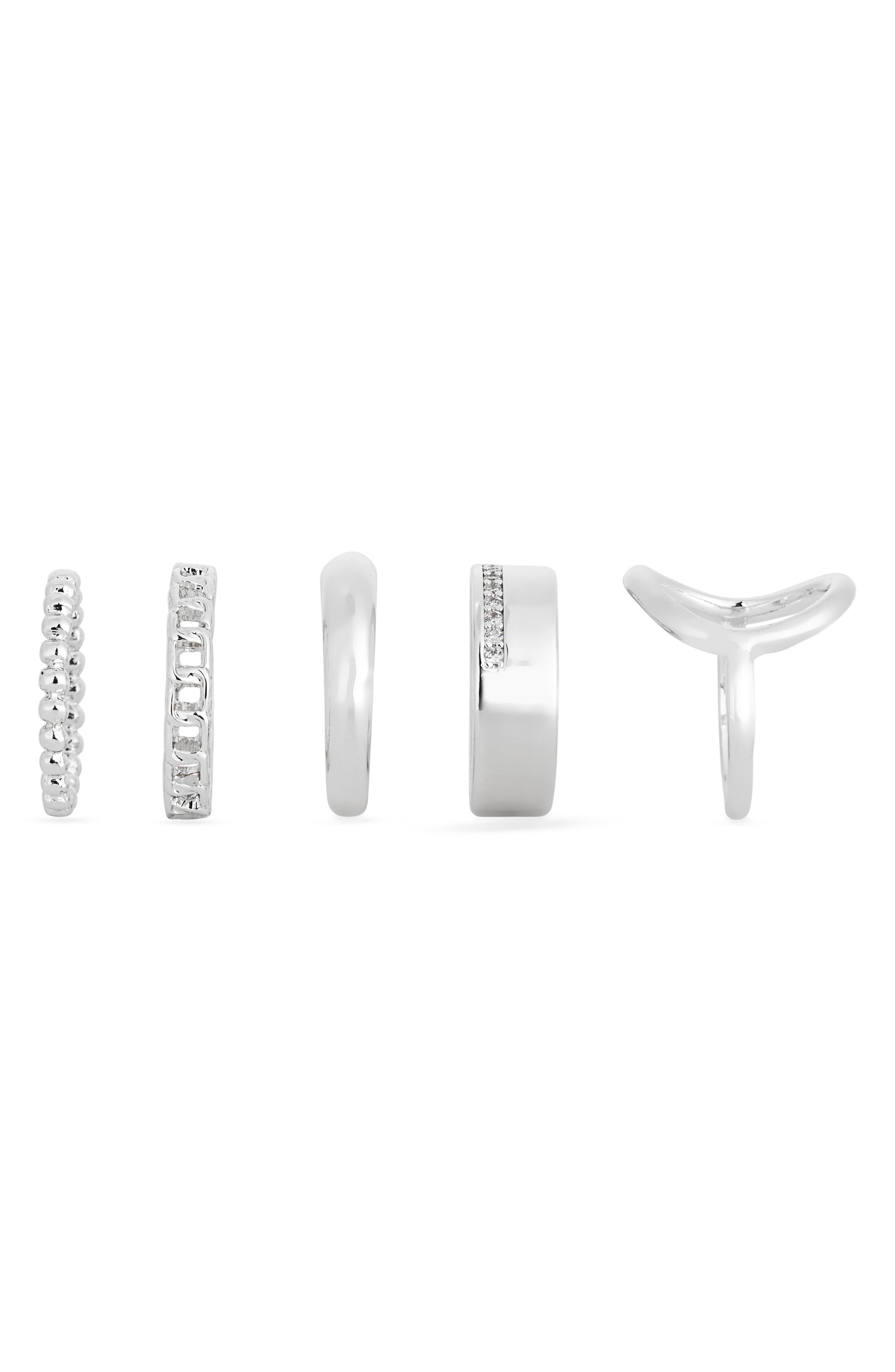 NORDSTROM RACK Assorted 5-Pack Ring Set
