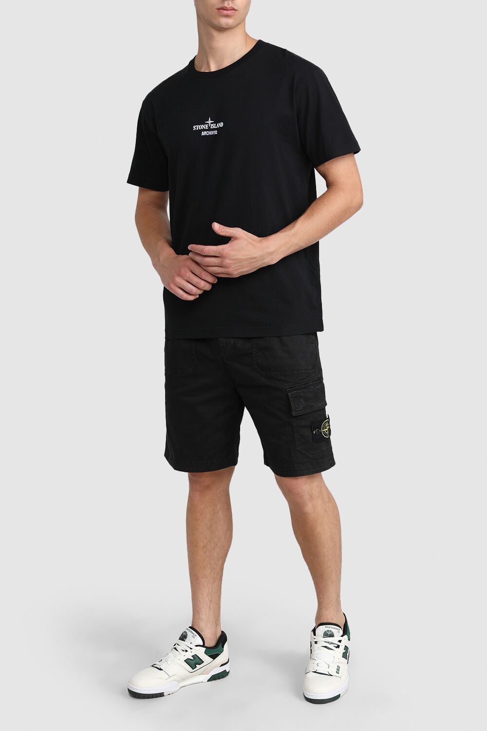STONE ISLAND חולצת טי עם הדפס