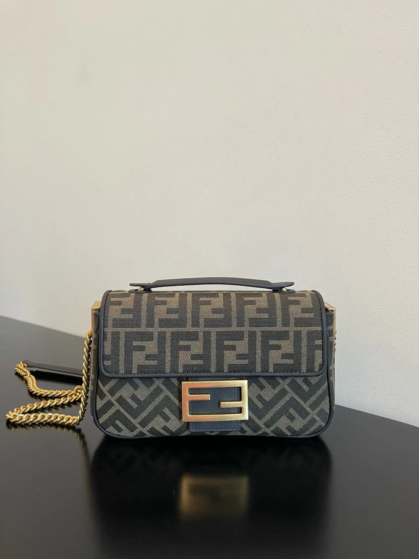 Fendi Brown Baguette Monogram Canvas Crossbody Bag product photo from LabelPicks