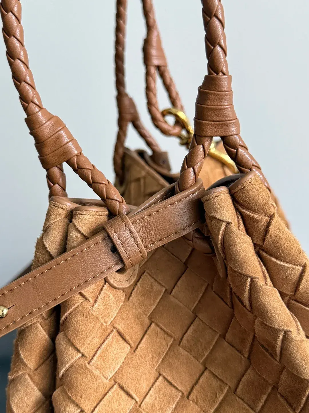 Bottega Veneta Knot Suede Leather Top Handle Bag product photo from LabelPicks