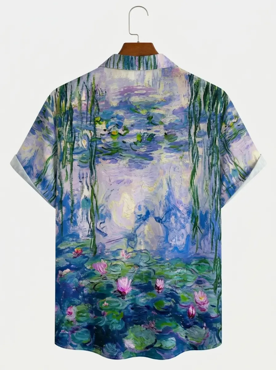 Men's printed shirts Monet Water Lilies Art Hawaiian Shirt