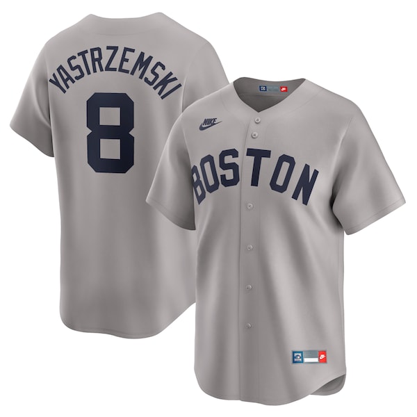 Carl Yastrzemski Boston Red Sox Nike Throwback Cooperstown Collection Limited Jersey - Gray