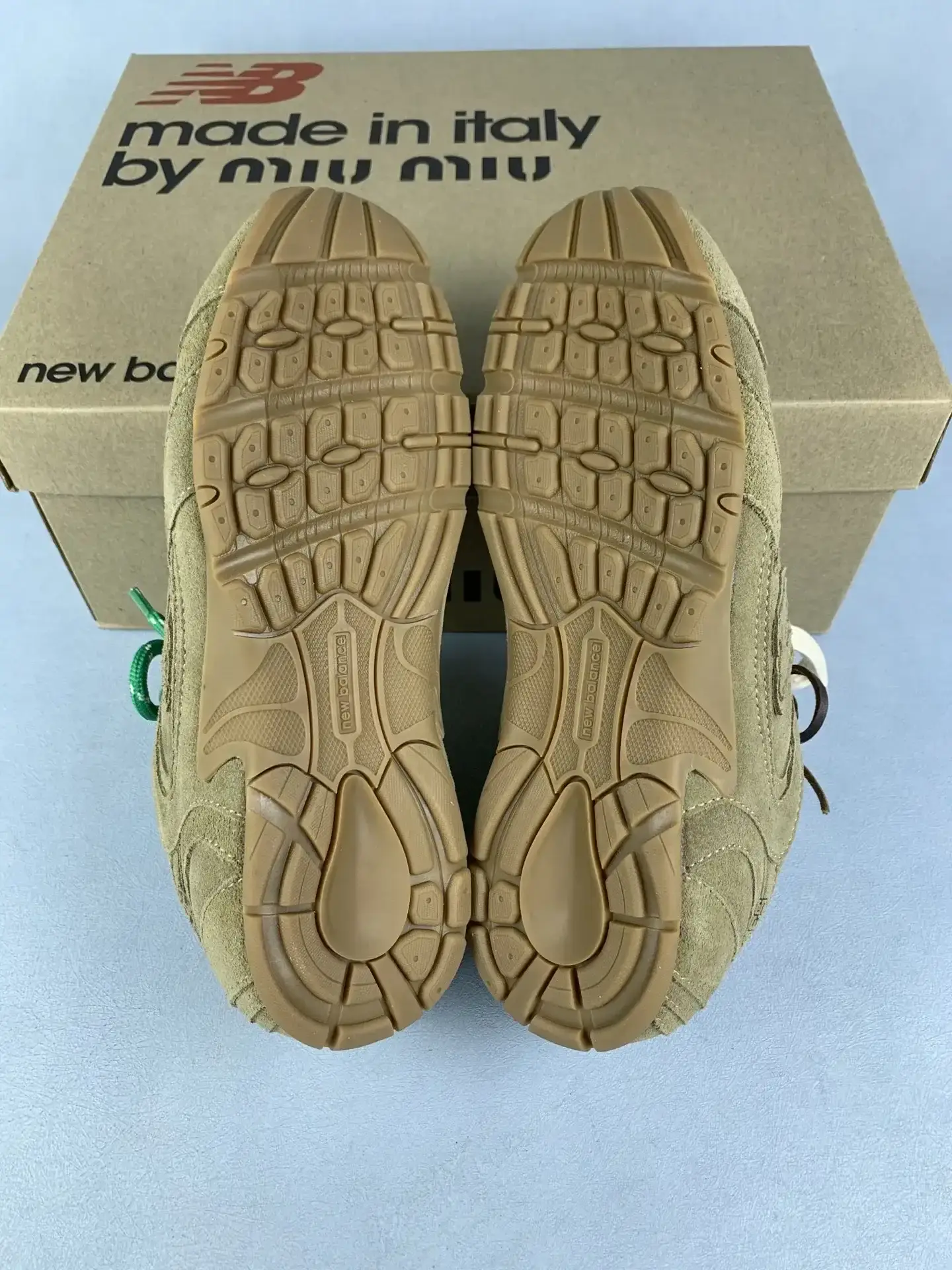 New Balance X Miu Miu 530 SL suede and mesh sneakers product photo from LabelPicks