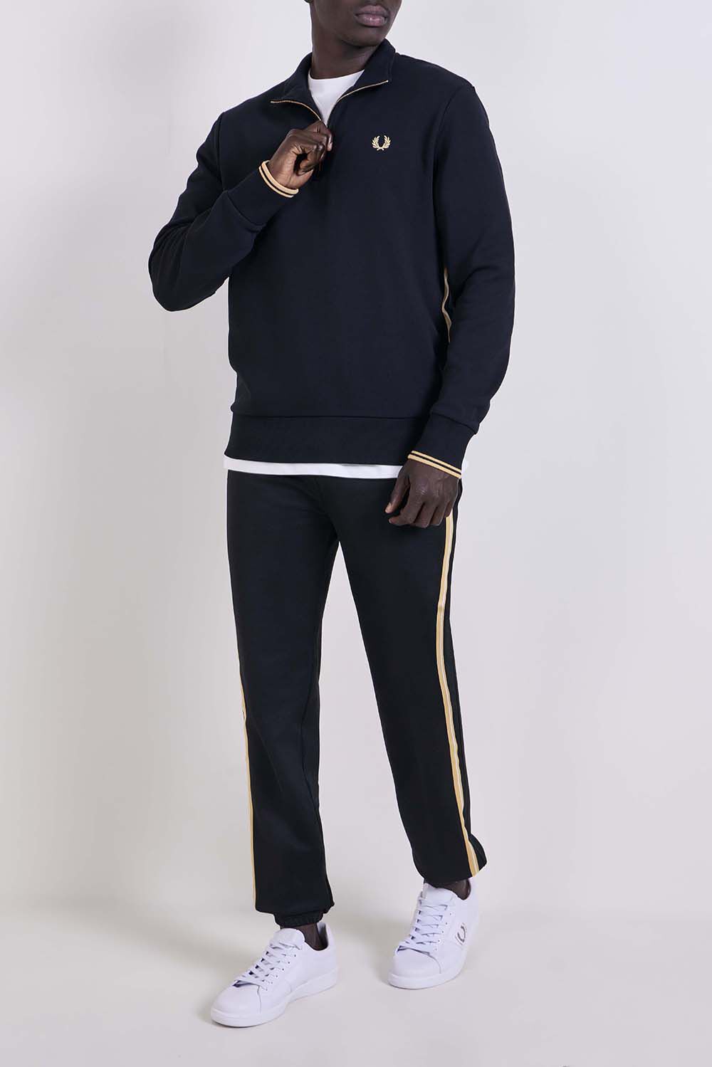 FRED PERRY סווטשירט חצי רוכסן