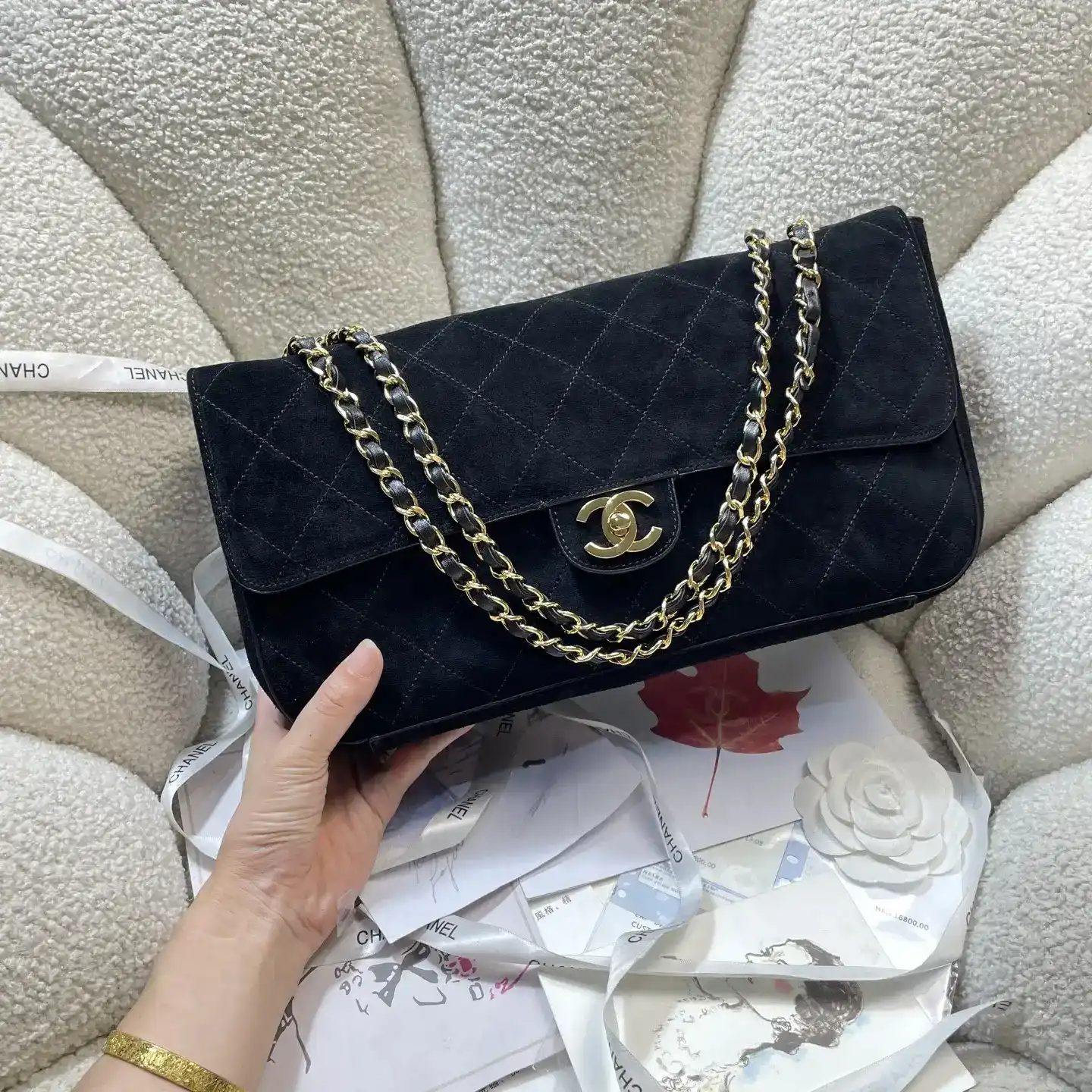 Chanel Black Classic Flap Grained Leather Tote Bag product photo from LabelPicks