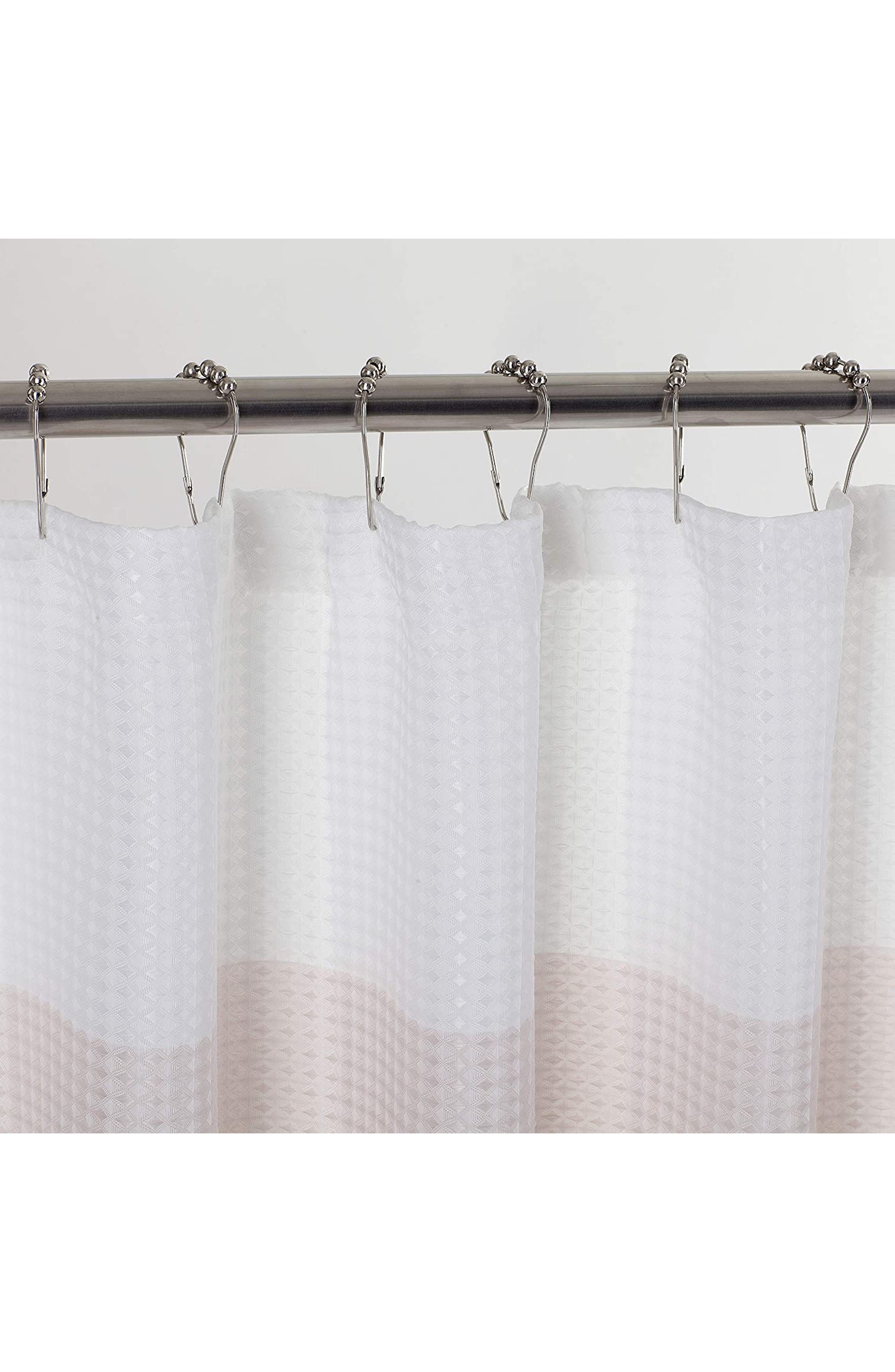 DAINTY HOME Shades Ombré Waffle Texture Shower Curtain