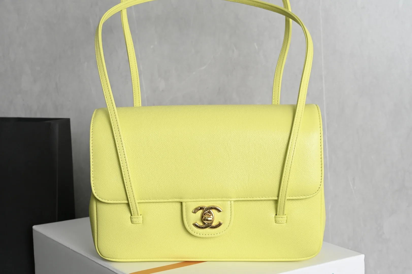 Chanel Yellow Calfskin Shoulder Bag product photo from LabelPicks