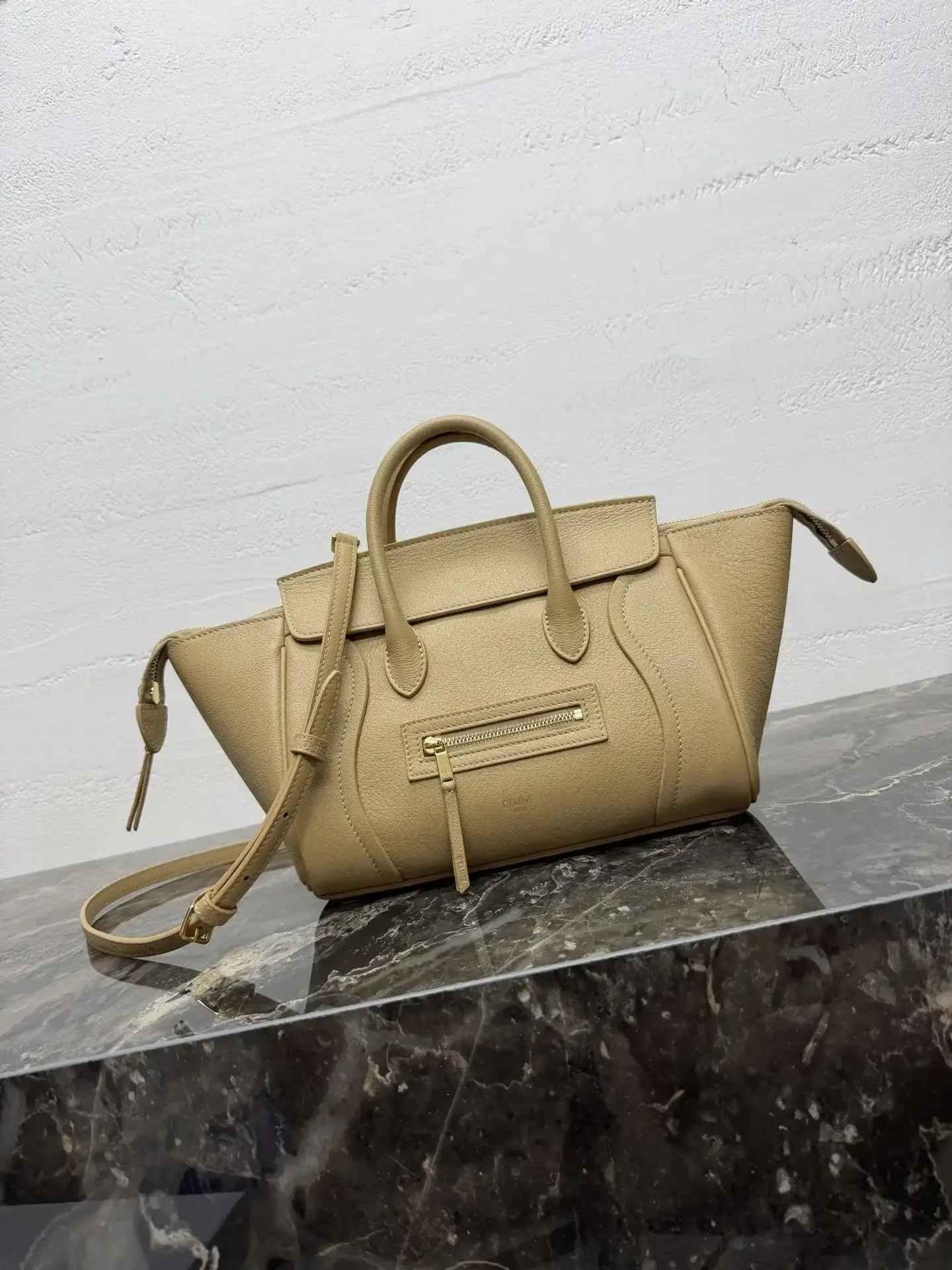 Celine Luggage Grained Leather Top Handle Bag product photo from LabelPicks