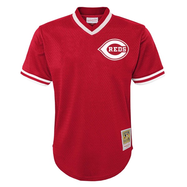 Johnny Bench Cincinnati Reds Youth Cooperstown Collection Mesh Batting Practice Jersey - Red