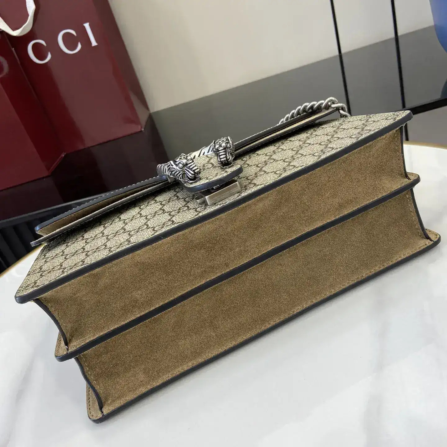 Gucci Canvas and Suede Shoulder Bag product photo from LabelPicks