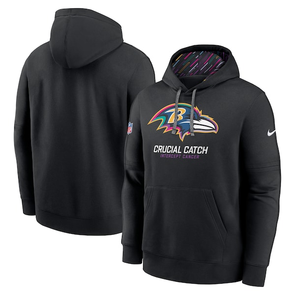 Baltimore Ravens Nike 2024 NFL Crucial Catch Club Pullover Hoodie - Black