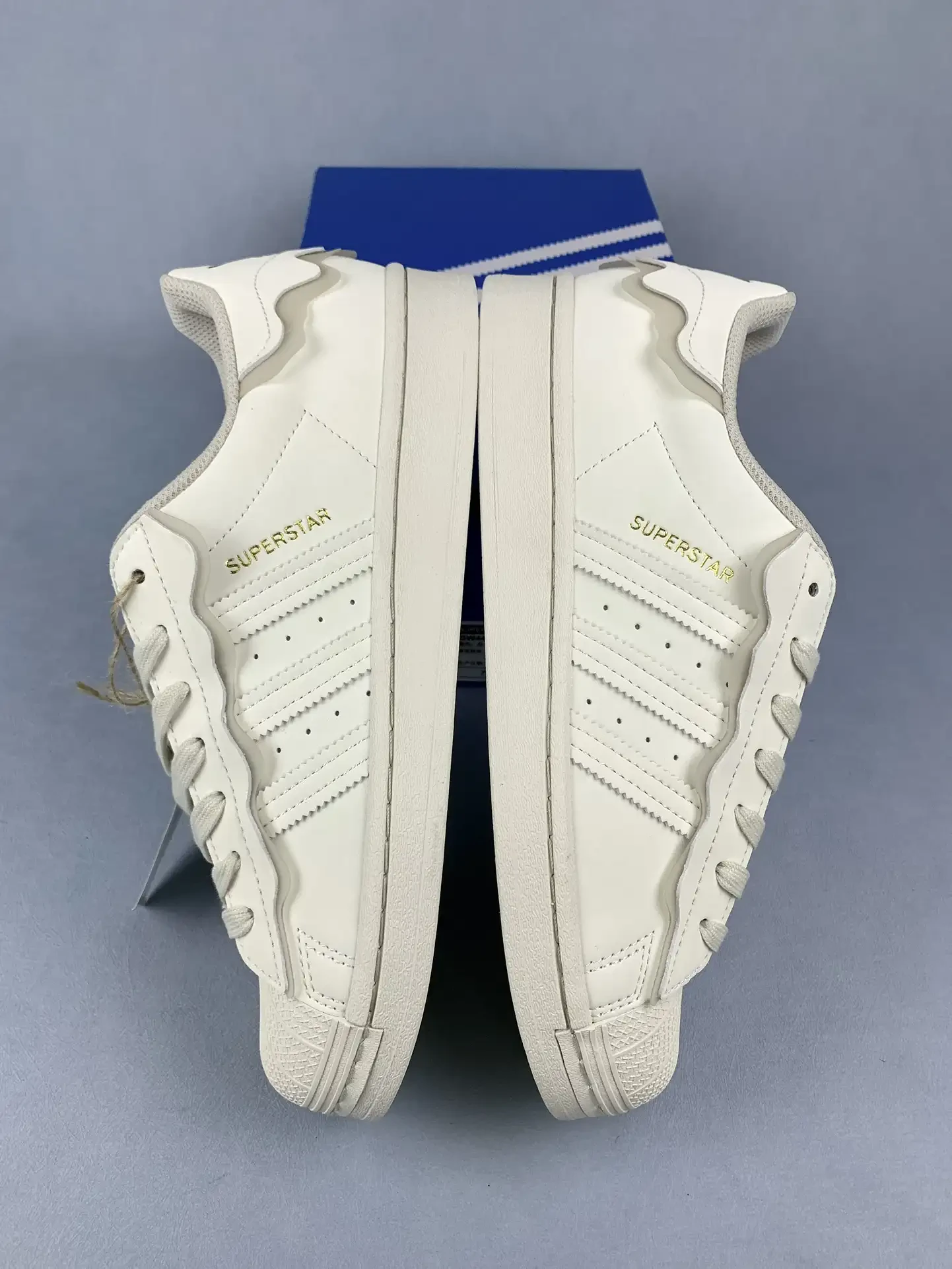 adidas Superstar Cloud White Metallic Gold Shoes product photo from LabelPicks