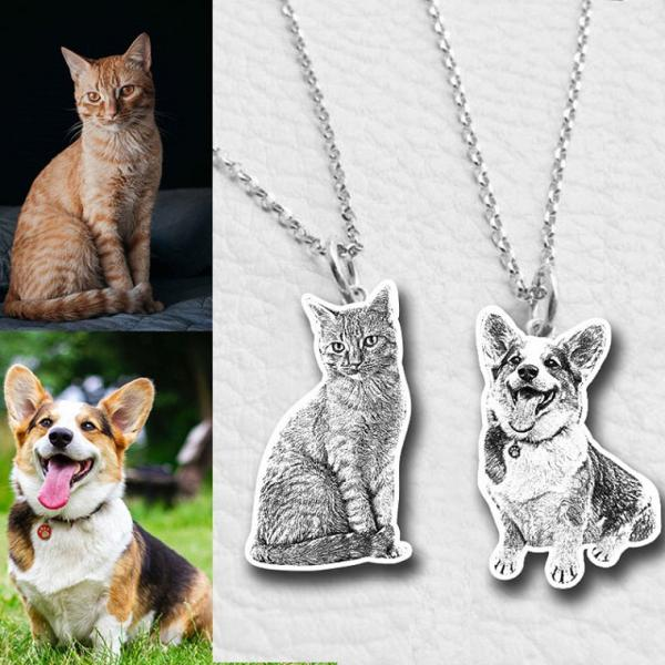 Personalized Sterling Silver Photo Pet Jewelry