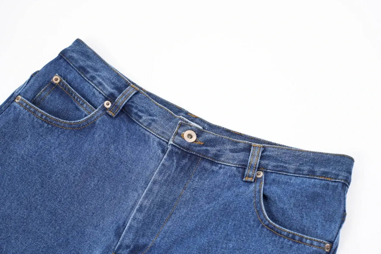 LOEWE Blue Denim Jeans with Knee Anagram Detail product photo from LabelPicks
