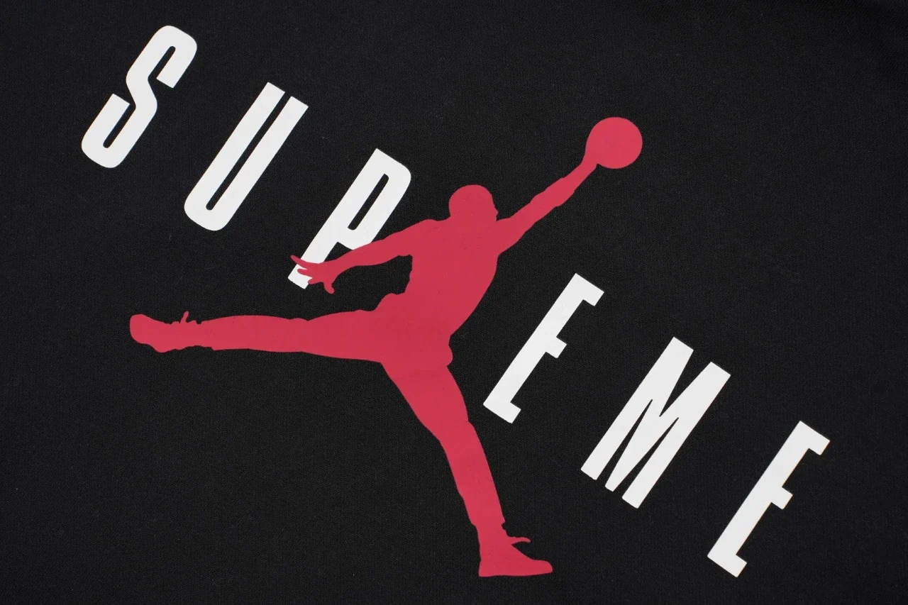 Supreme Black Jumpman Embroidered Fleece Hoodie product photo from LabelPicks