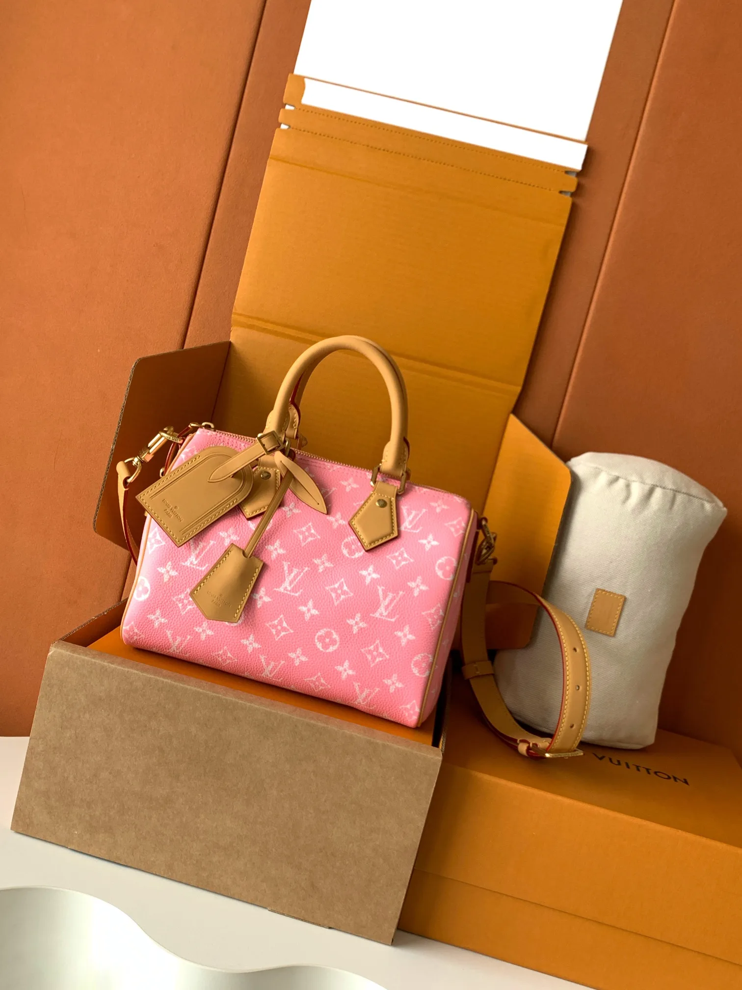 Louis Vuitton Speedy Pink Calfskin Top Handle Bag product photo from LabelPicks