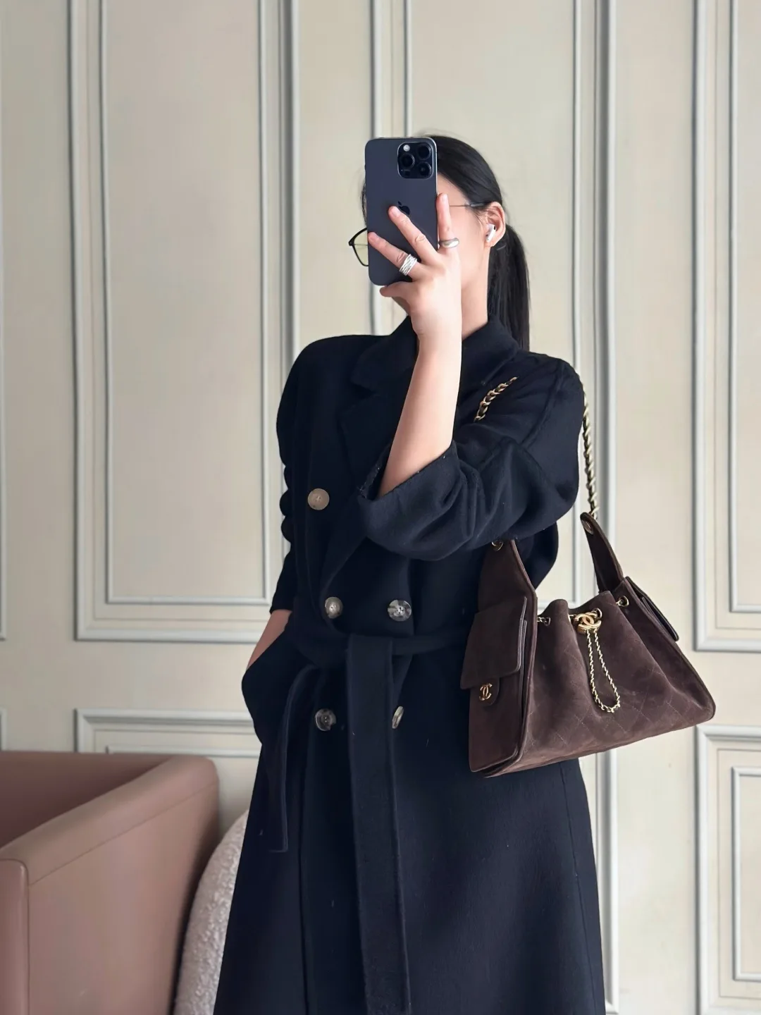 Chanel Suede Leather Bucket Bag product photo from LabelPicks