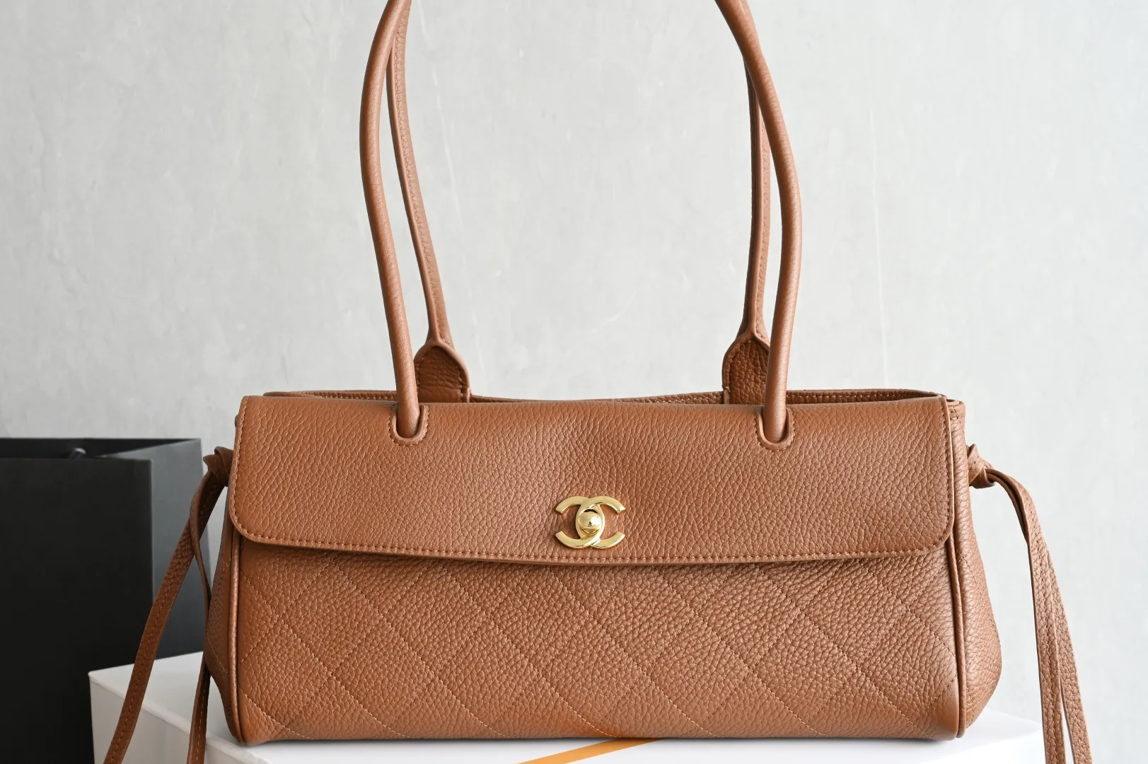 Chanel Brown Calfskin Top Handle Bag product photo from LabelPicks