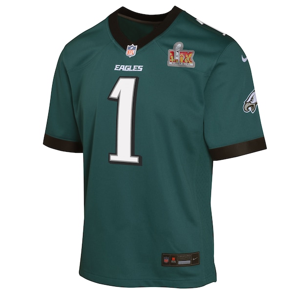Jalen Hurts Philadelphia Eagles Nike Youth Super Bowl LIX Game Player Jersey - Midnight Green