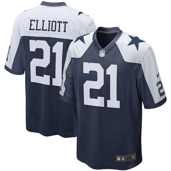 Ezekiel Elliott Dallas Cowboys Nike Alternate Game Team Jersey - Navy/White