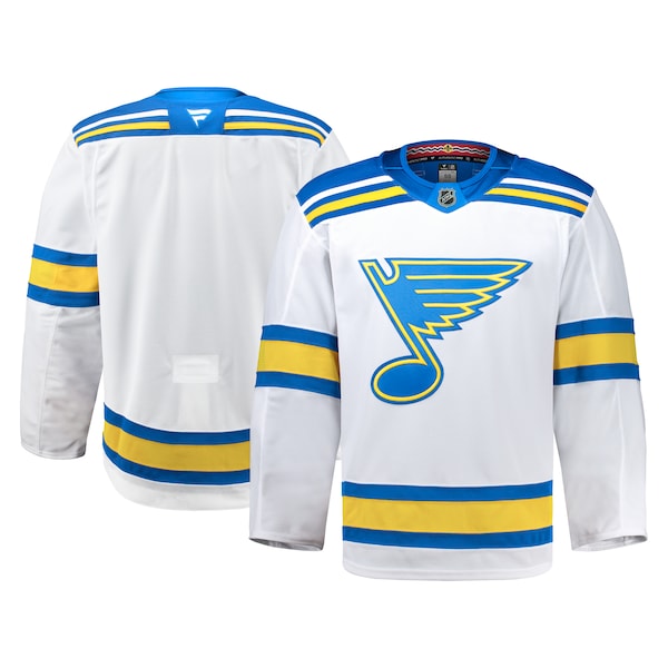 St. Louis Blues  Away Authentic Pro Jersey - White/Blue