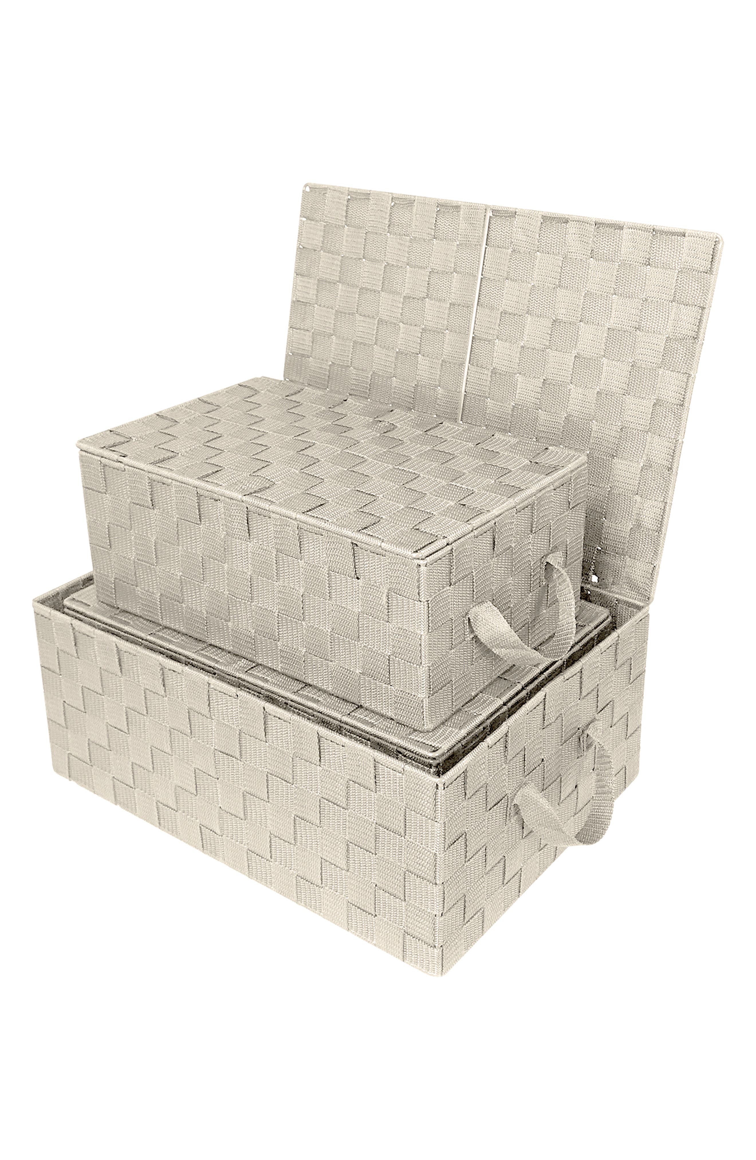 SORBUS Beige Woven Storage Basket - Set of 3