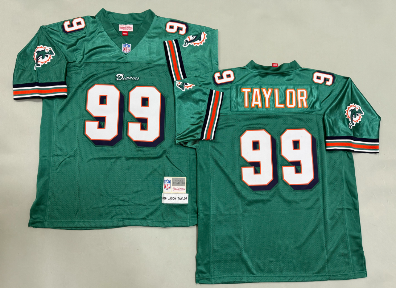 Jason Taylor Miami Dolphins Authentic Throwback Retired Player Jersey