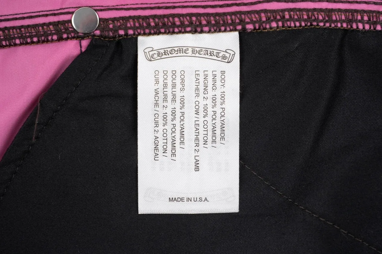 Chrome Hearts Brown Black Leather Panel Carpenter Pants product photo from LabelPicks