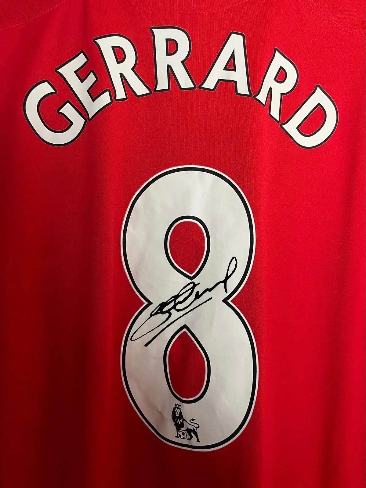 Steven Gerrard SIGNED Liverpool 14/15 FINAL Home Jersey/Shirt - COA - 2015 Retro