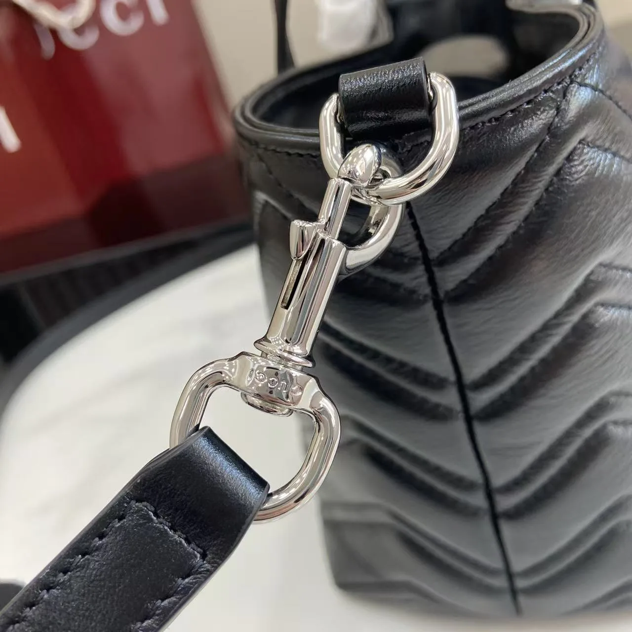 Gucci Black Marmont GG Supreme Canvas Tote Bag product photo from LabelPicks