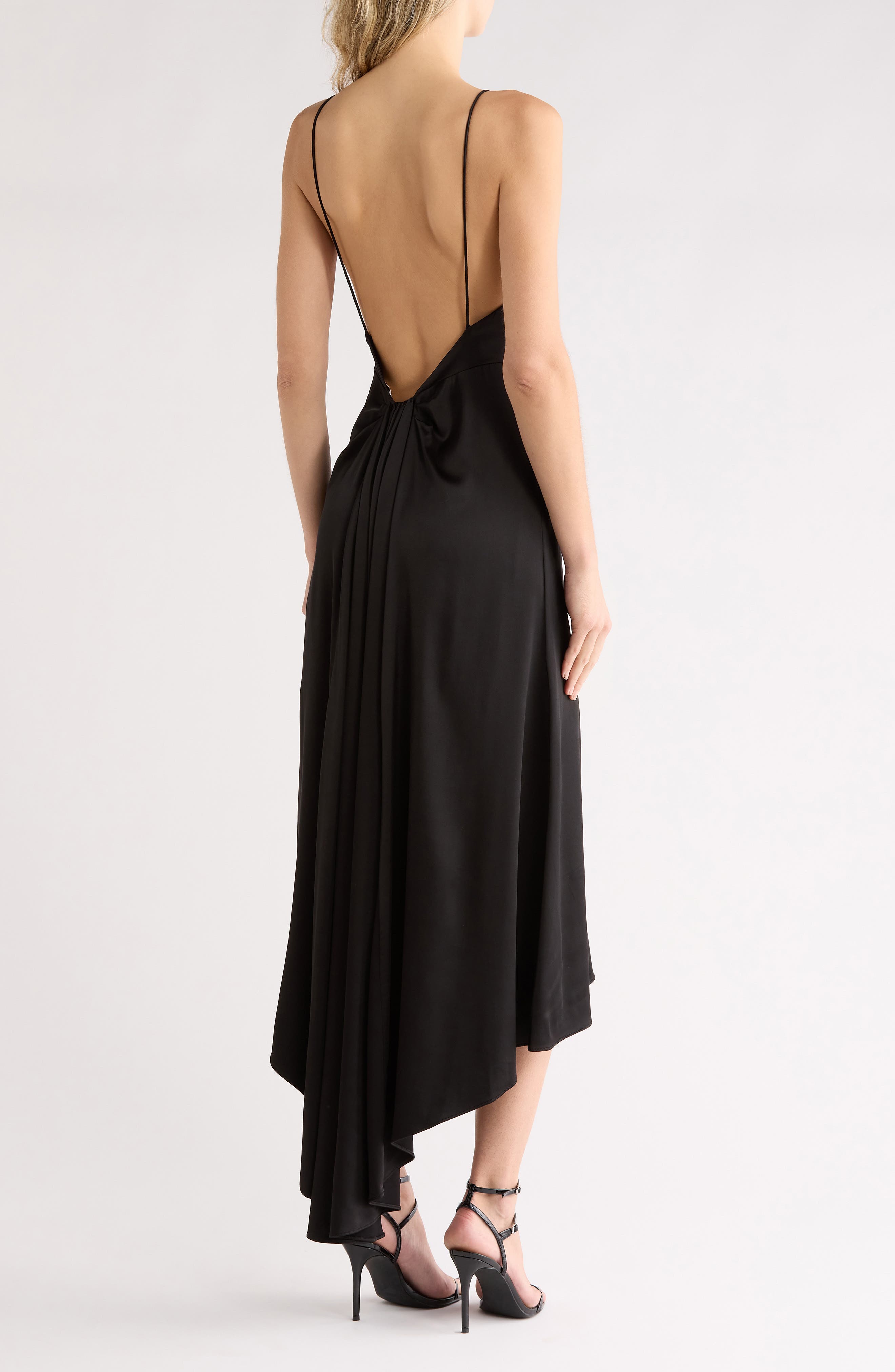 Alice + Olivia Luciana Asymmetric High-Low Slipdress