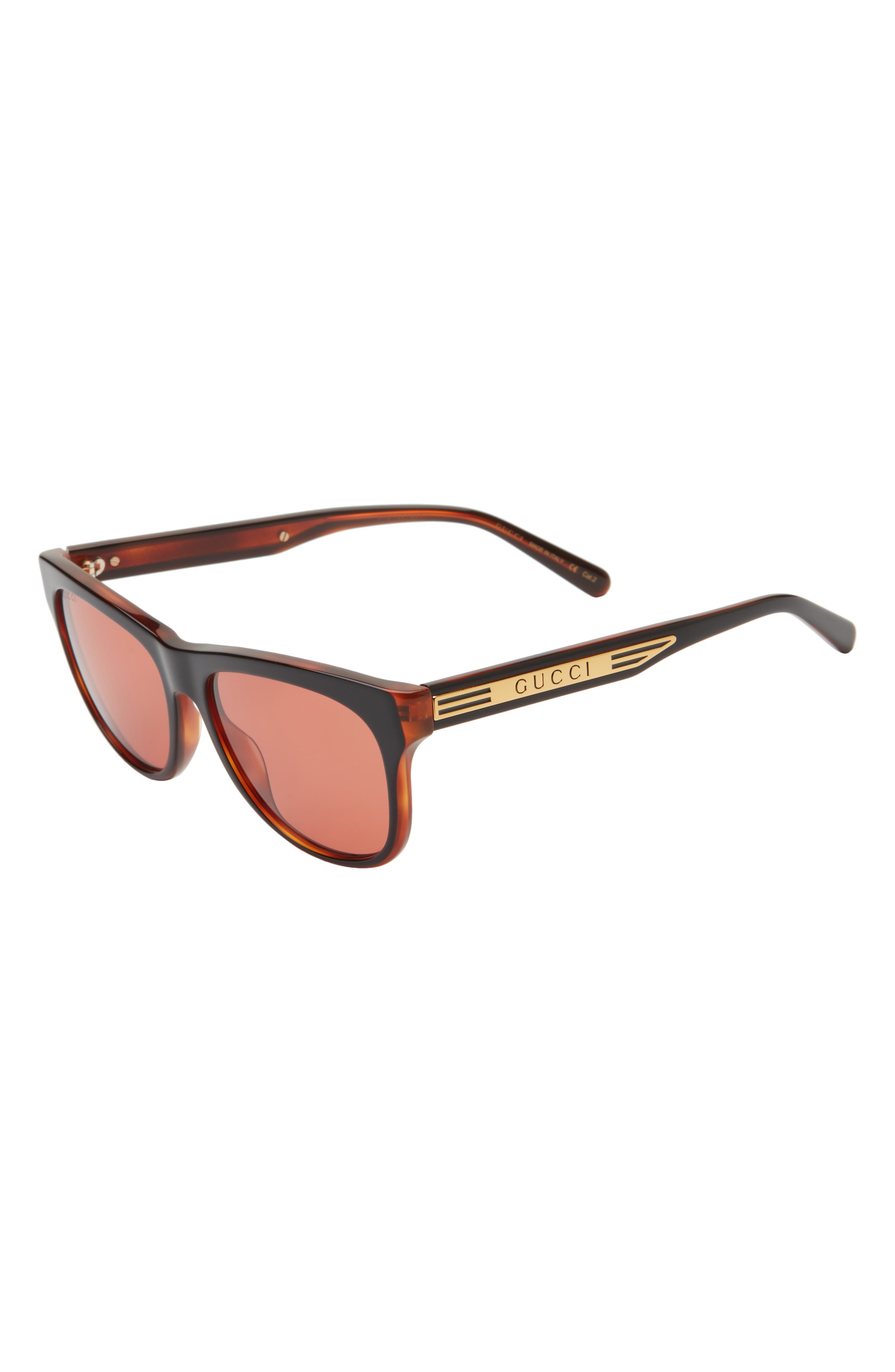 Gucci 55mm Rectangular Sunglasses