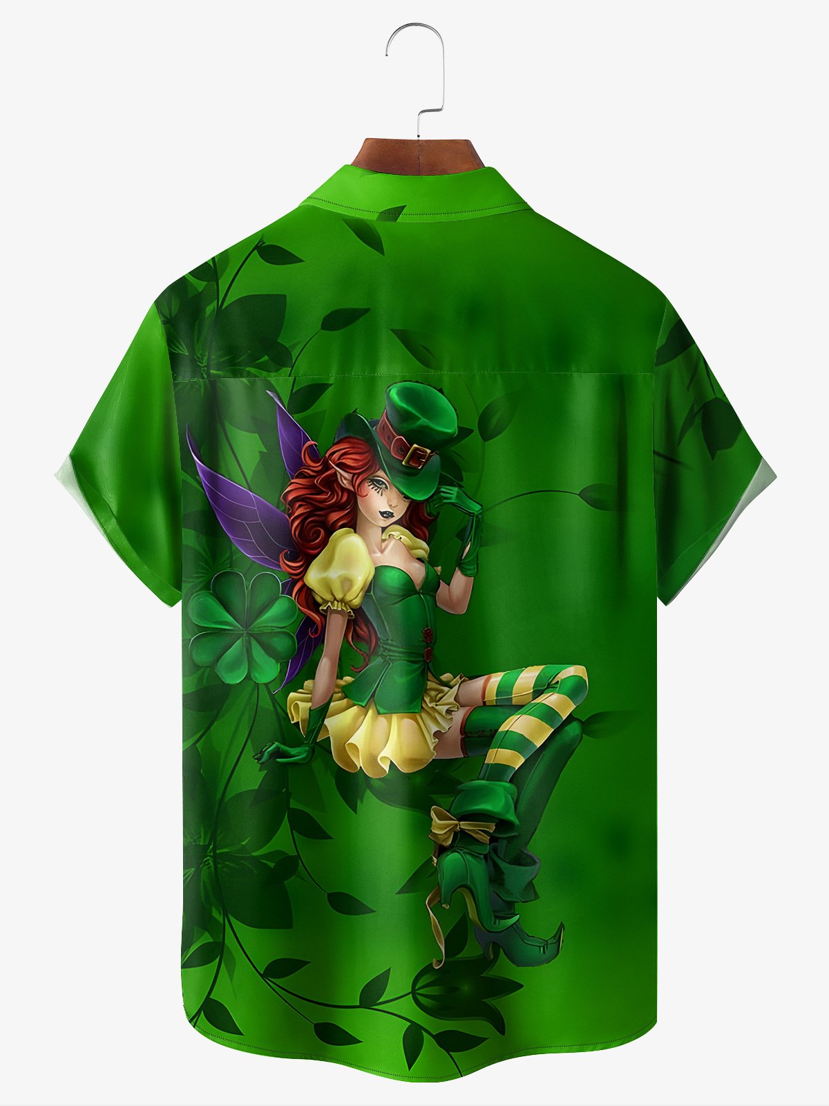 St Patricks Day Chest Pocket Short Sleeve Casual Shirt