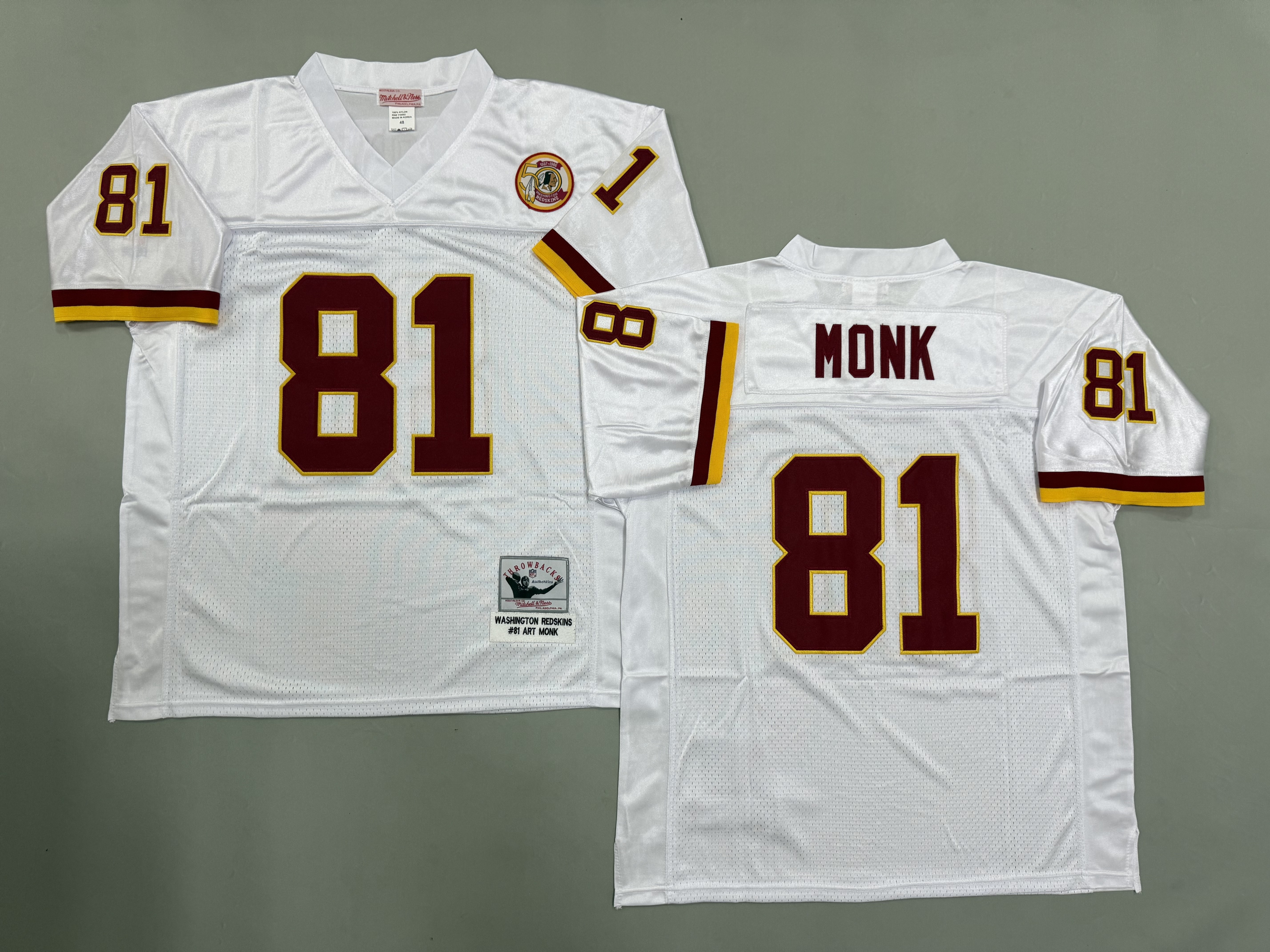 Art Monk Washington Redskins Authentic Throwback Retired Player Jersey