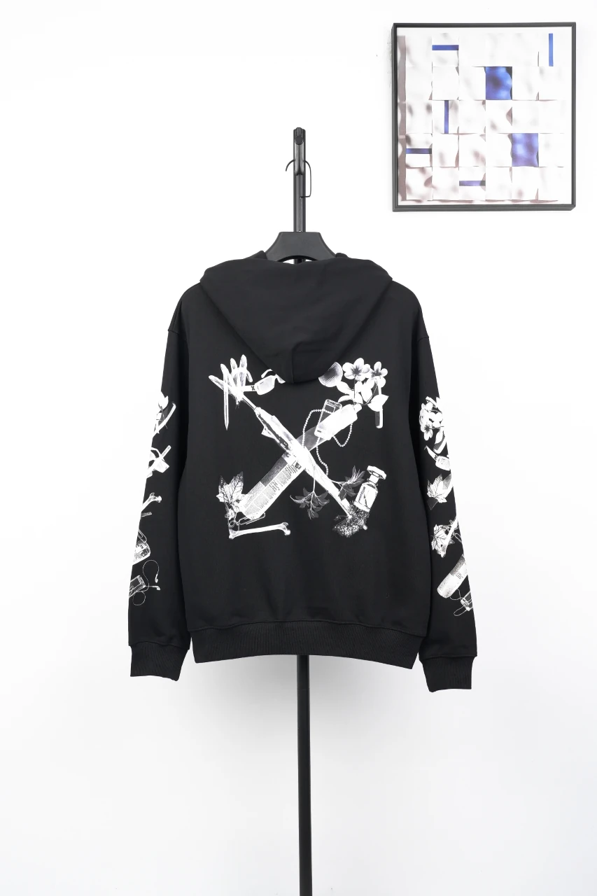 Off-White Black Headphone Arrow Graphic Hoodie product photo from LabelPicks