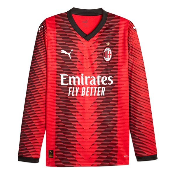 AC Milan Puma 2023/24 Home Replica Long Sleeve Jersey - Red